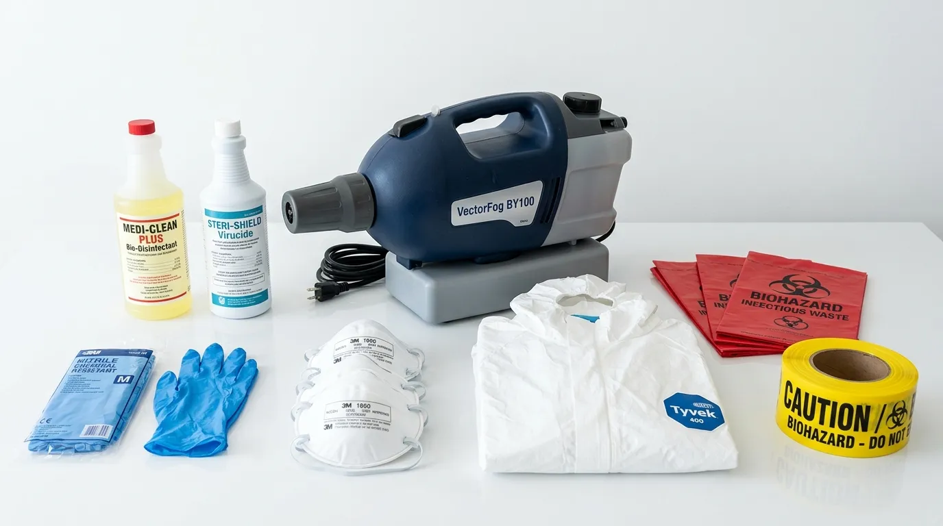 Professional biohazard remediation crew working in South Gate