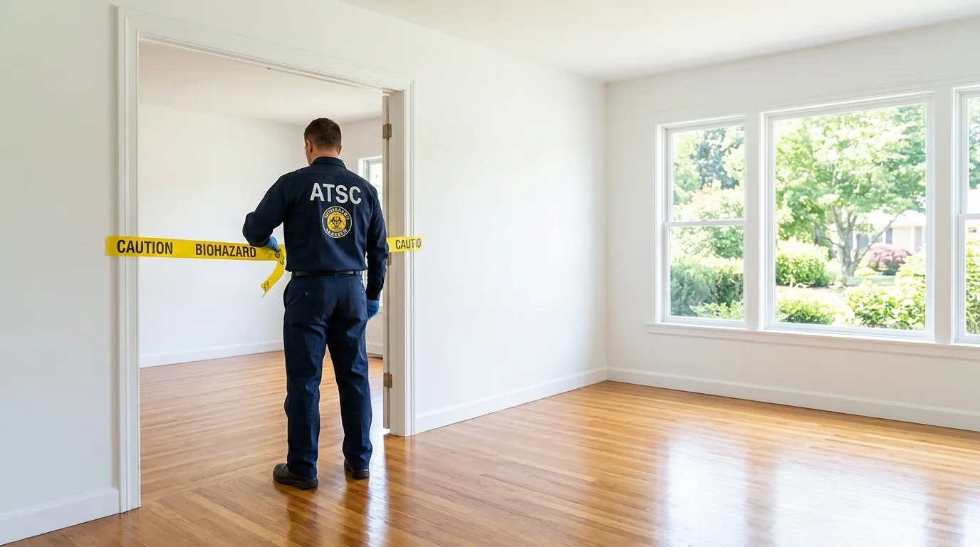 Certified biohazard cleanup crew performing Decomposition Cleanup in South Gate